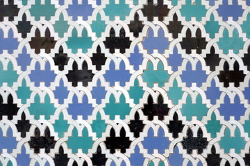 mosaico colorato spagnolo nella città di Siviglia 