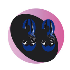 Patterned black and dark blue white 33 Logo Design template 