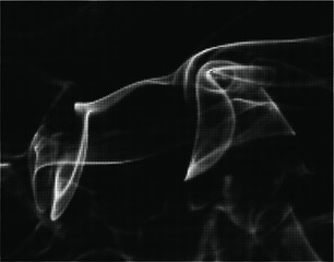 Abstract white smoke texture on black background