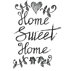 home sweet home, doodle
