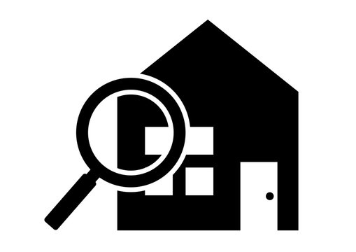 House And Magnifying Glass Icon