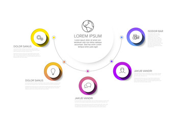 Simple Infographic Layout with 5 Elements