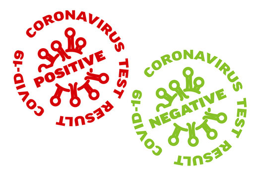 Coronavirus Test Result Stamp Layouts