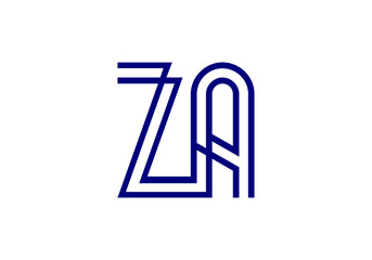Z A Initial Letter Logo design vector template, Graphic Alphabet Symbol for Corporate Business Identity
