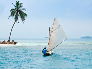 palm Islands of the remote San Blas Islands archipelago of Kuna Yala, Panama