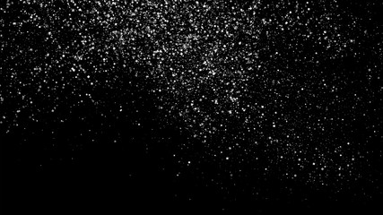 Fototapeta na wymiar Black-White Square Dot Texture Isolated On Black. Grey Explosion Of Confetti. Silver Tint Background. Vector Illustration, EPS 10.