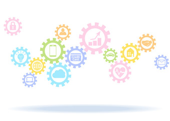 business network technology symbol icon 