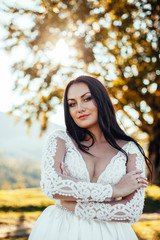 Portrait of a beautiful smiling bride