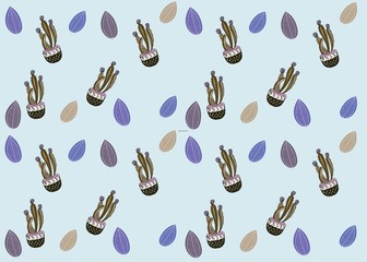 Seamless Pattern Floral Illustration
