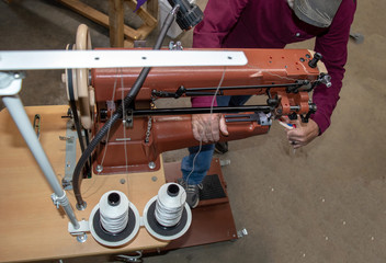 Working with leather requires time and attention to detail. A heavy duty sewing machine makes the task easier.