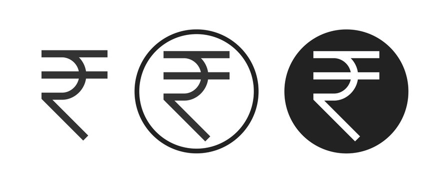 INR Indian rupee icon . web icon set .vector illustration
