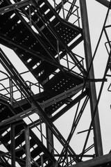 Fototapeta premium Black and white abstract industrial backround