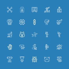 Editable 25 bone icons for web and mobile