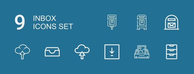 Editable 9 inbox icons for web and mobile