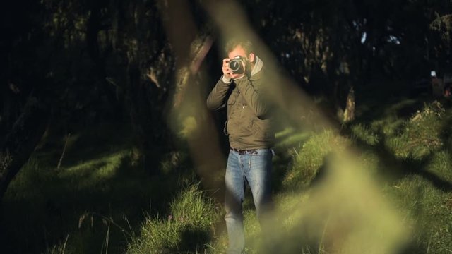 A Man Taking Photos Of The Beauty Of Mother Nature In Kenya - Wide shot