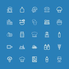 Editable 25 recipe icons for web and mobile