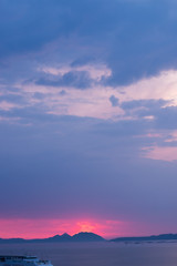 Obraz premium Sunset sky full of clouds in Vigo, Spain