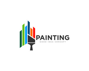 Home Paint Logo Design Vector