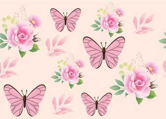 Seamless Pattern Floral Illustration