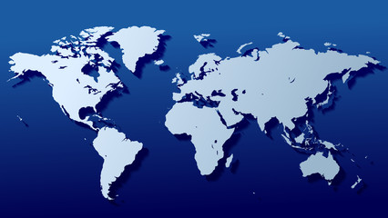 Fototapeta na wymiar Digital network technology blue background world map
