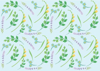 Seamless Pattern Floral Illustration