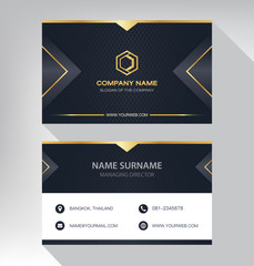 Luxury and modern. vector business card template. design black gold white