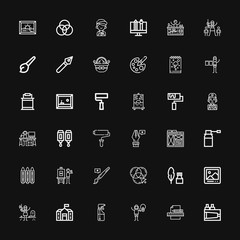 Editable 36 paint icons for web and mobile