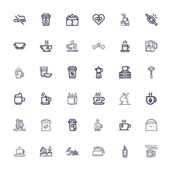 Editable 36 break icons for web and mobile