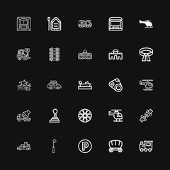 Editable 25 vehicle icons for web and mobile