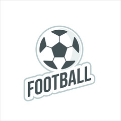 simple label football sport logo design, active vector template inspiration