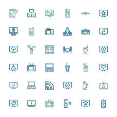 Editable 36 channel icons for web and mobile