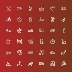 Editable 36 speed icons for web and mobile