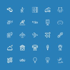 Editable 25 flight icons for web and mobile