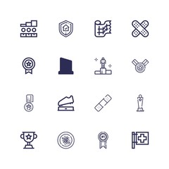 Editable 16 first icons for web and mobile