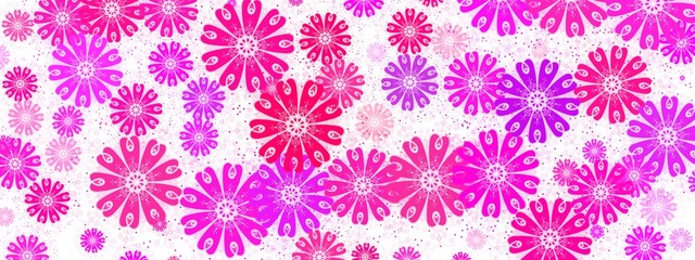 Wide sized colorful flower background