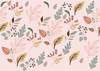 Seamless Pattern Floral Illustration