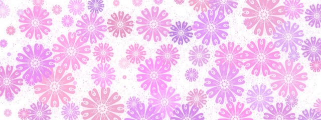 Wide sized colorful flower background