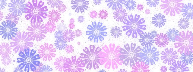 Wide sized colorful flower background