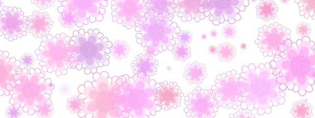 Wide sized colorful flower background