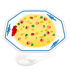 チャーハン/焼きめしのイラスト