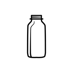 Milk Bottle Icon Vector Logo