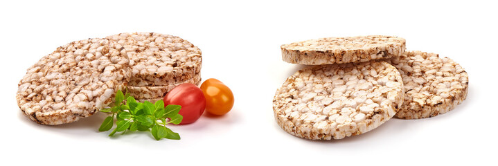Rice cakes, isolated on white background
