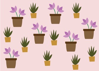 Seamless Pattern Floral Illustration