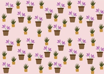 Seamless Pattern Floral Illustration