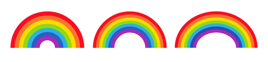 Fotobehang Vector illustration of rainbow icon © 4zevar