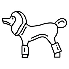 Cute Dog Show Concept, circus and amusement park things on white bakcground, Animal Costume Vector Icon design