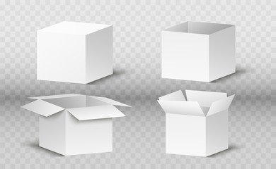 
Corton box on a transparent background.Vector illustration of a gift or parcel.