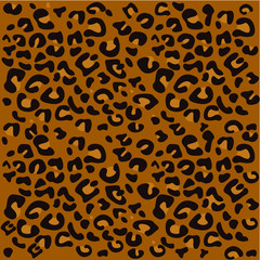 Leopard pattern design, vector illustration background. Animal design. Brown, orange, yellow. Ornamental
