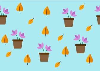 Seamless Pattern Floral Illustration