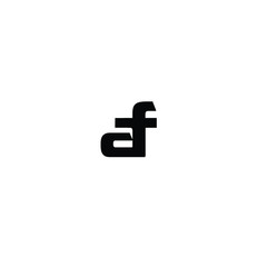 Creative Professional Trendy and Minimal Letter AF Logo Design in Black and White Color, Initial Based Alphabet Icon Logo in Editable Vector Format